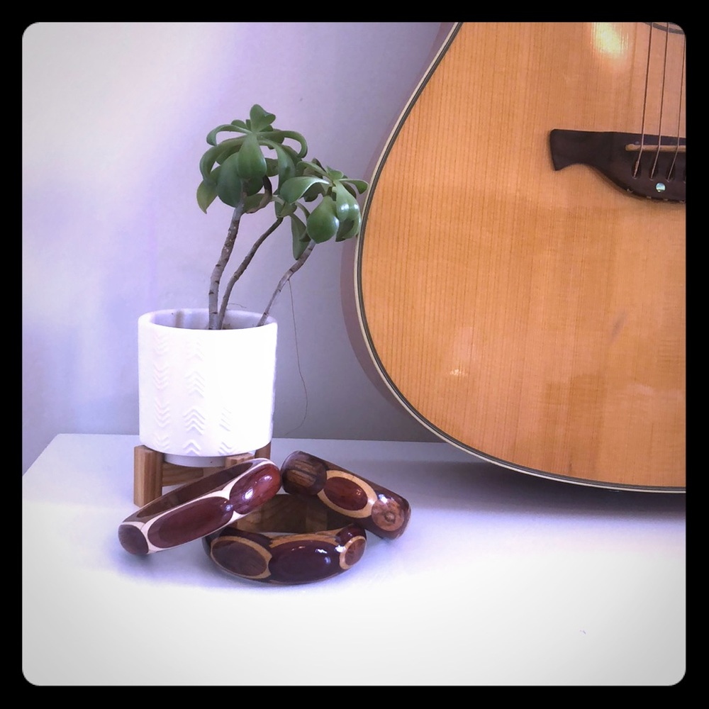 Hand Made Vintage Wood Bracelets